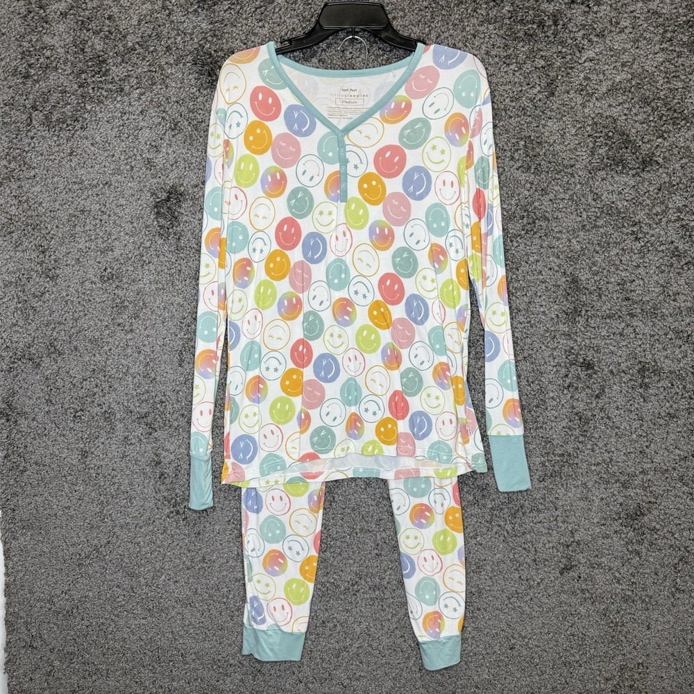 Womens Little Sleepies Positive Vibes Pajama Set size Medium bamboo - Picture 3 of 10